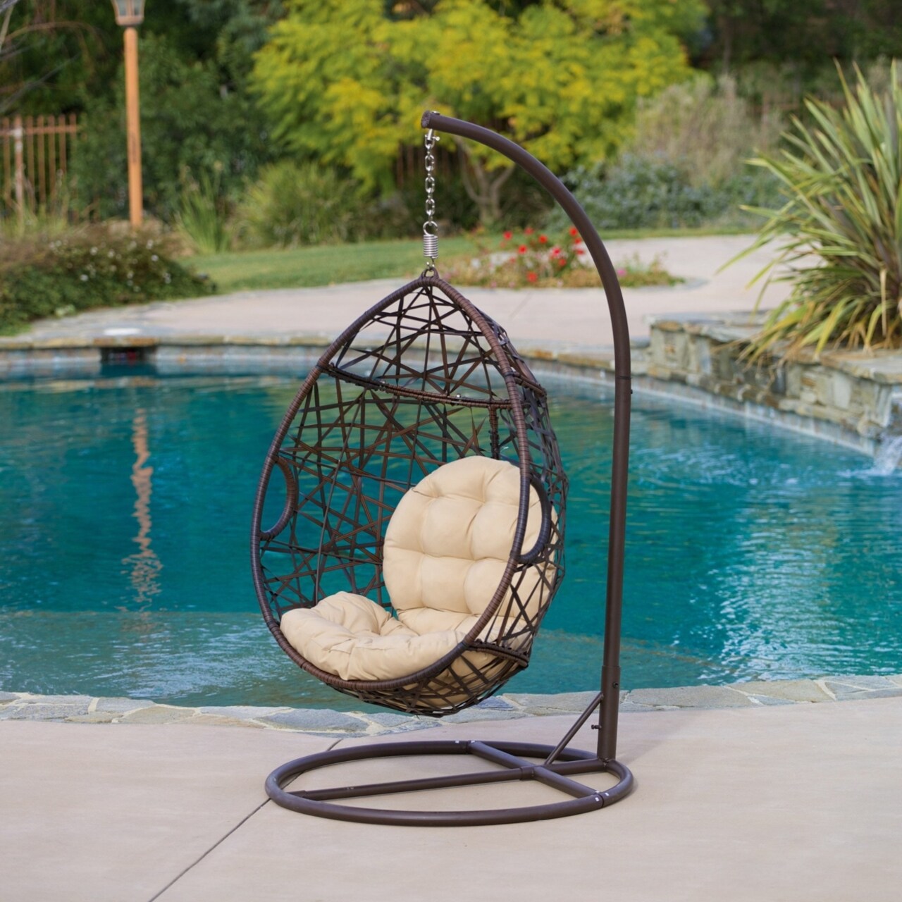 GDF Studio Berkley Outdoor Swinging Egg Chair